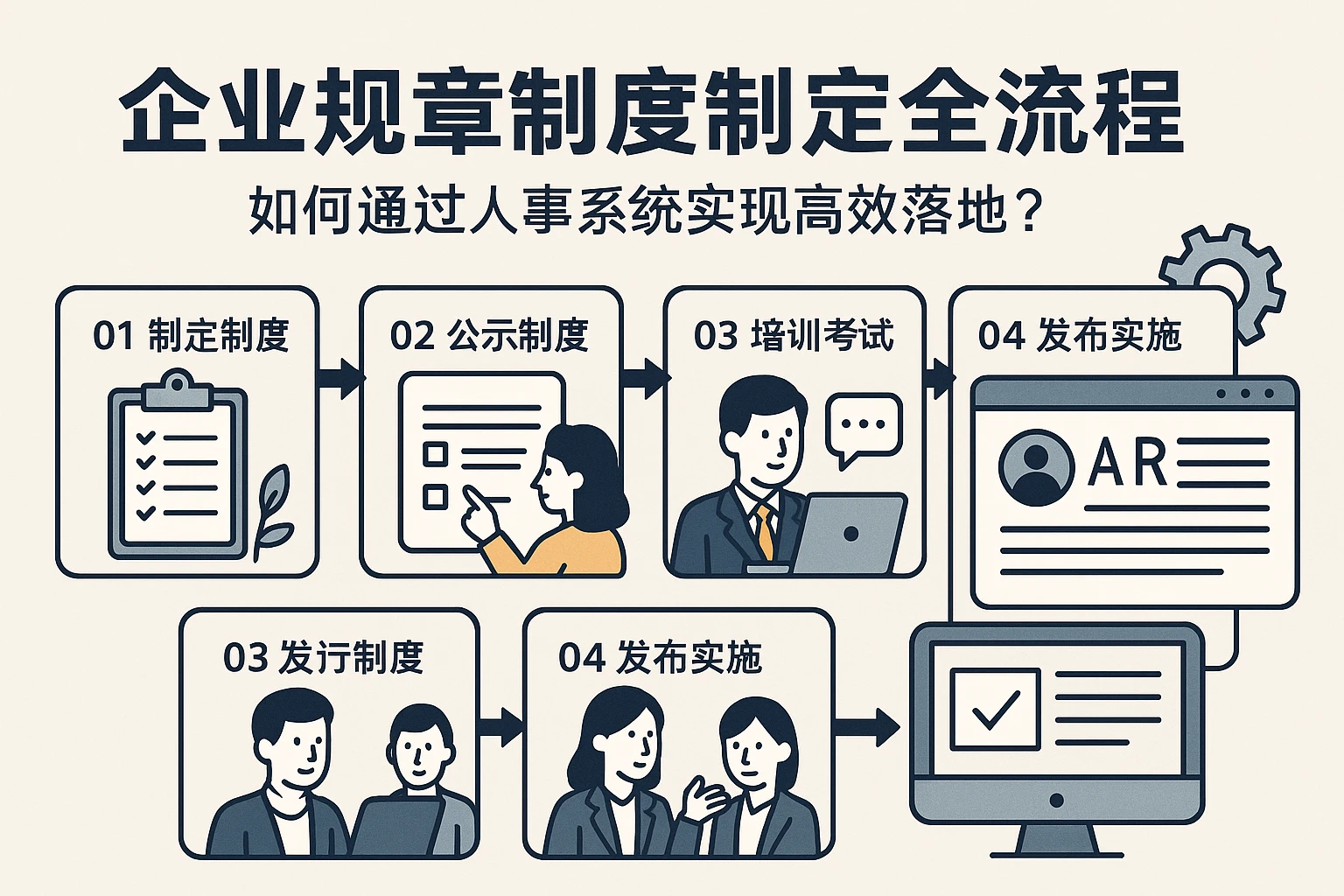 企业规章制度制定全流程：如何通过人事系统实现高效落地？