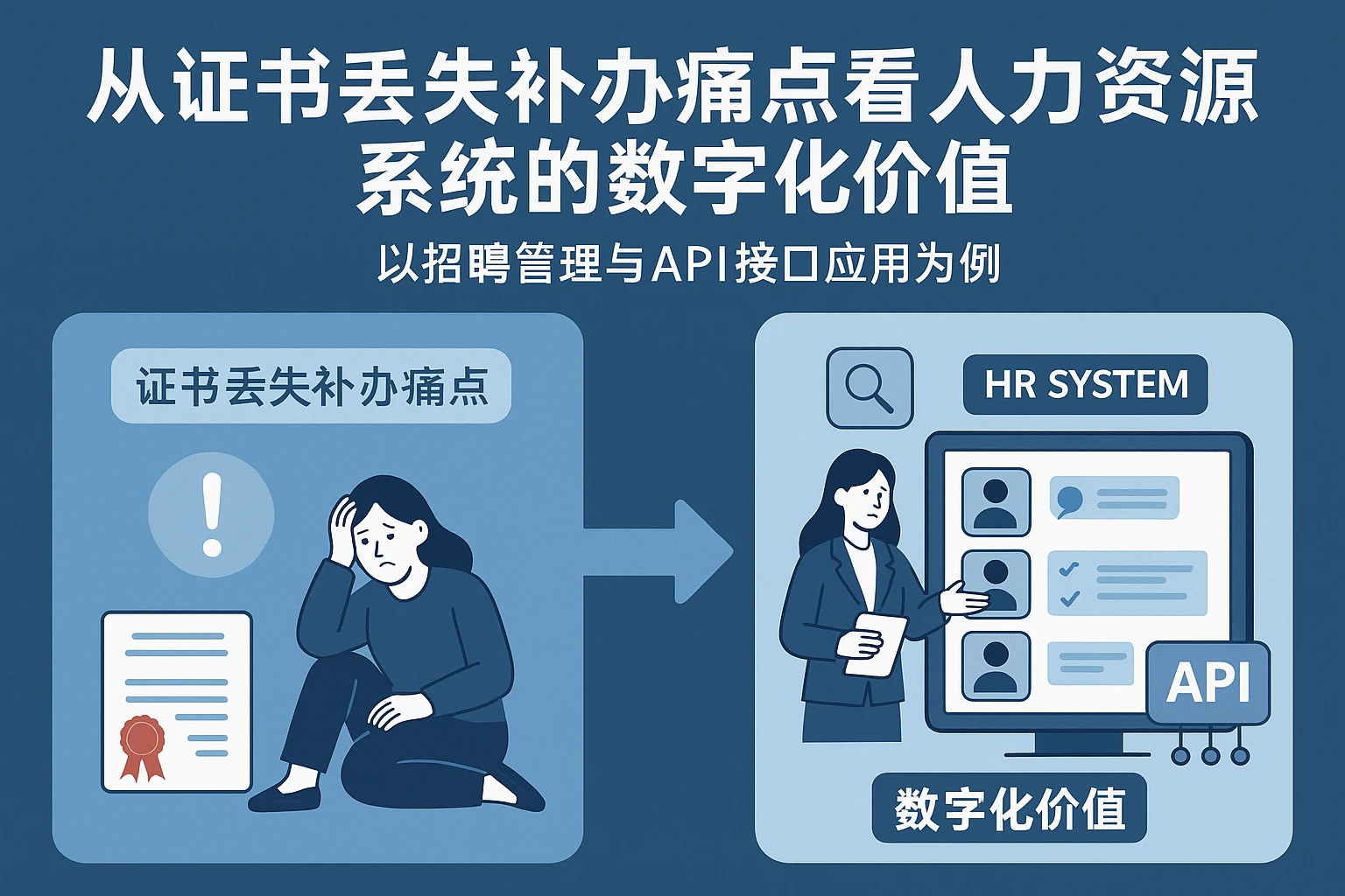 从证书丢失补办痛点看人力资源系统的数字化价值：以招聘管理与API接口应用为例