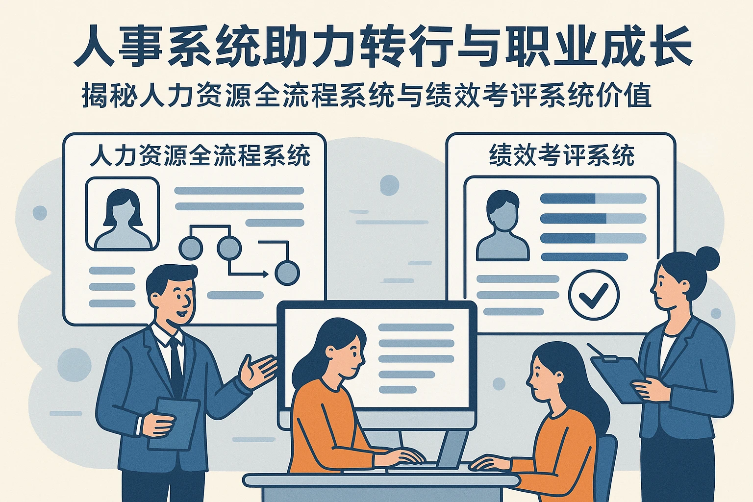 人事系统助力转行与职业成长：揭秘人力资源全流程系统与绩效考评系统价值