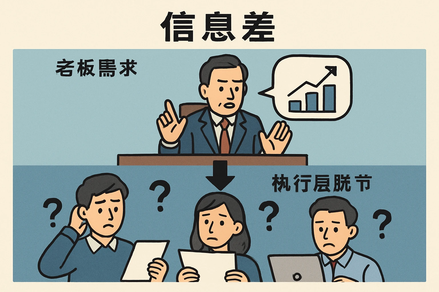 2. 信息差：老板需求与执行层脱节