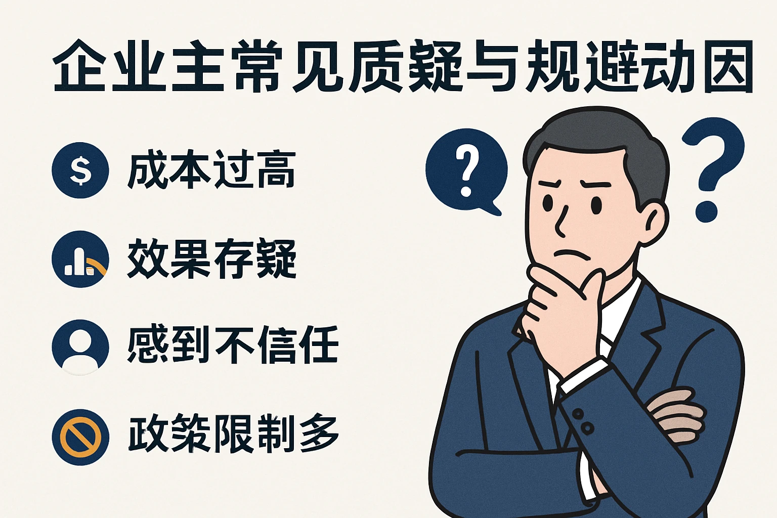 企业主常见质疑与规避动因