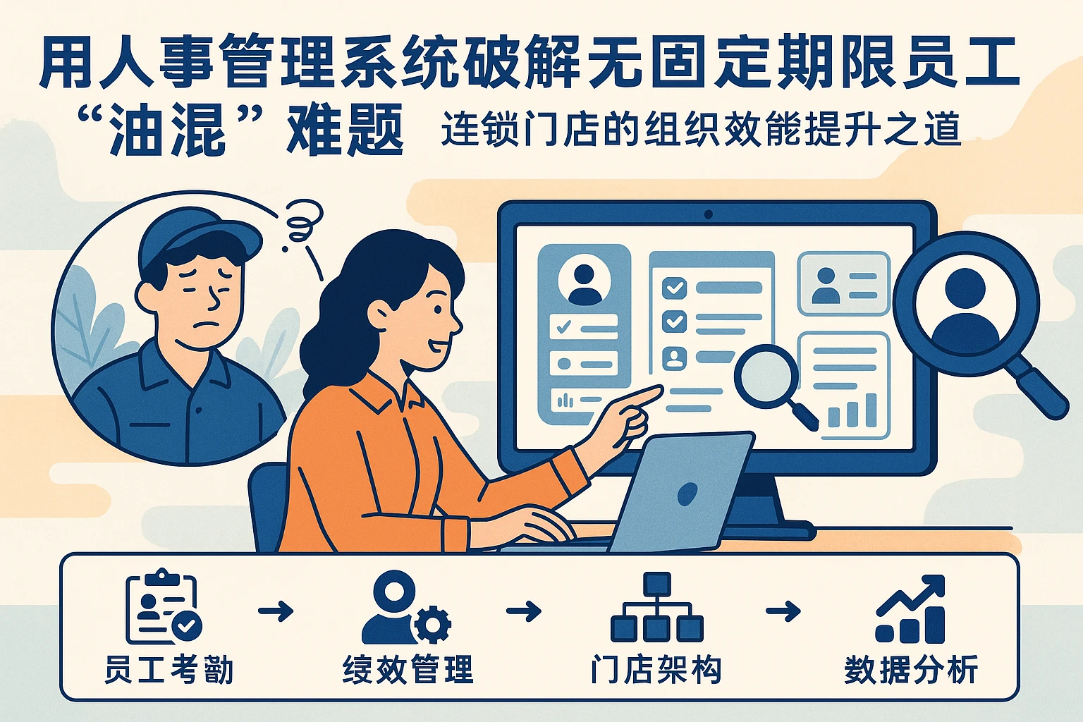 用人事管理系统破解无固定期限员工“油混”难题——连锁门店的组织效能提升之道
