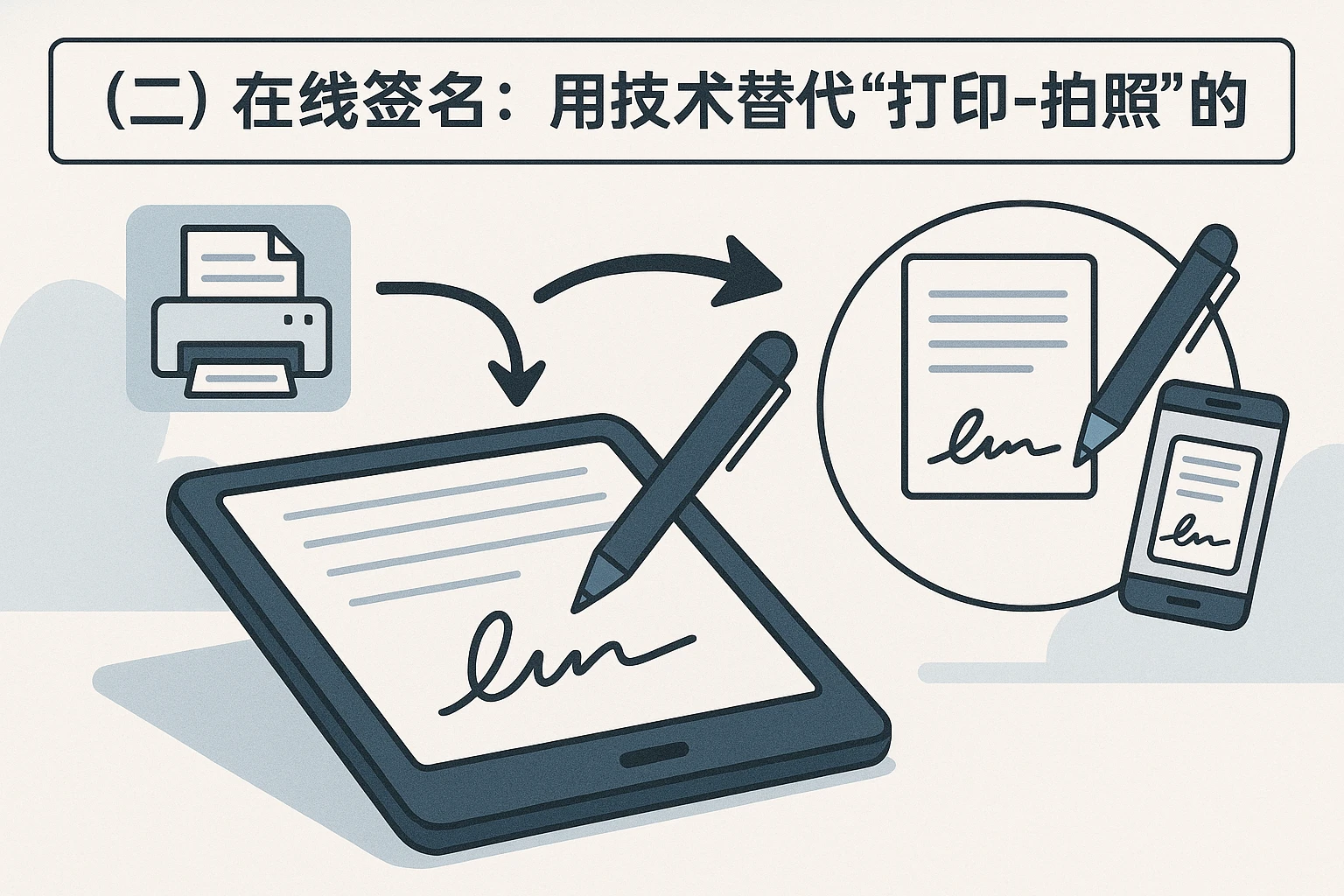 （二）在线签名：用技术替代“打印-拍照”的繁琐