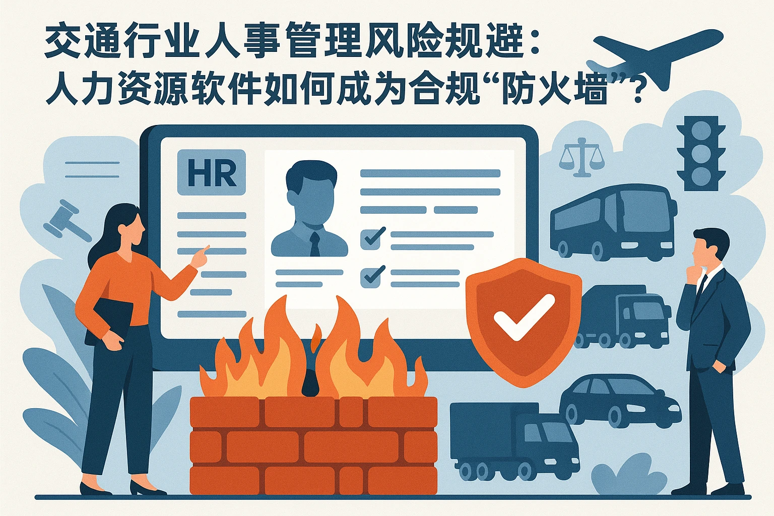 交通行业人事管理风险规避：人力资源软件如何成为合规“防火墙”？
