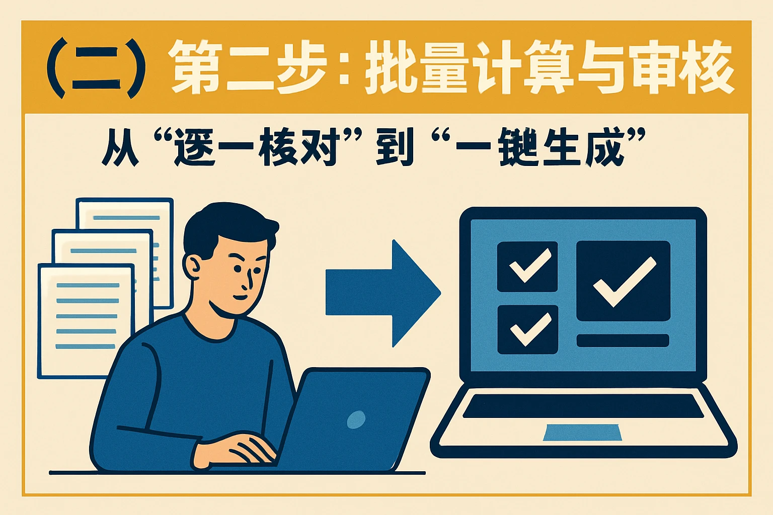 （二）第二步：批量计算与审核——从