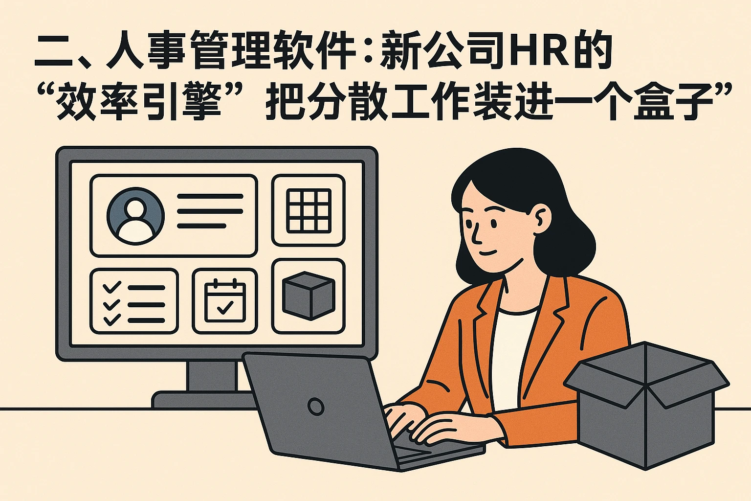 二、人事管理软件：新公司HR的“效率引擎”——把分散工作装进“一个盒子”