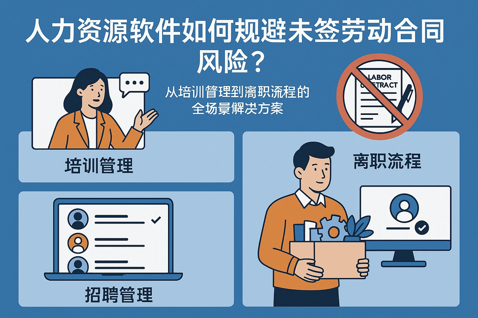 人力资源软件如何规避未签劳动合同风险？从培训管理到离职流程的全场景解决方案
