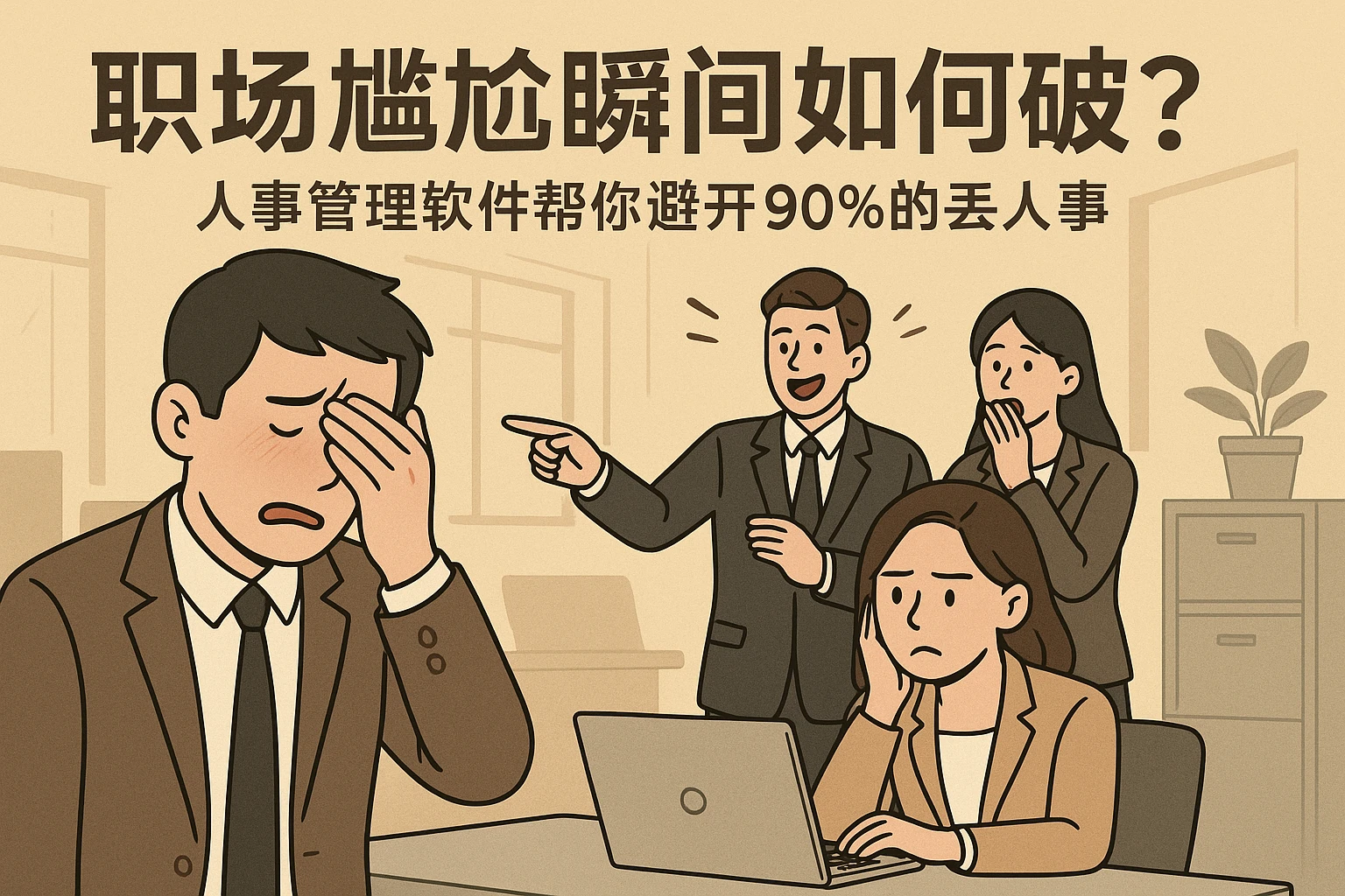 职场尴尬瞬间如何破？人事管理软件帮你避开90%的丢人事