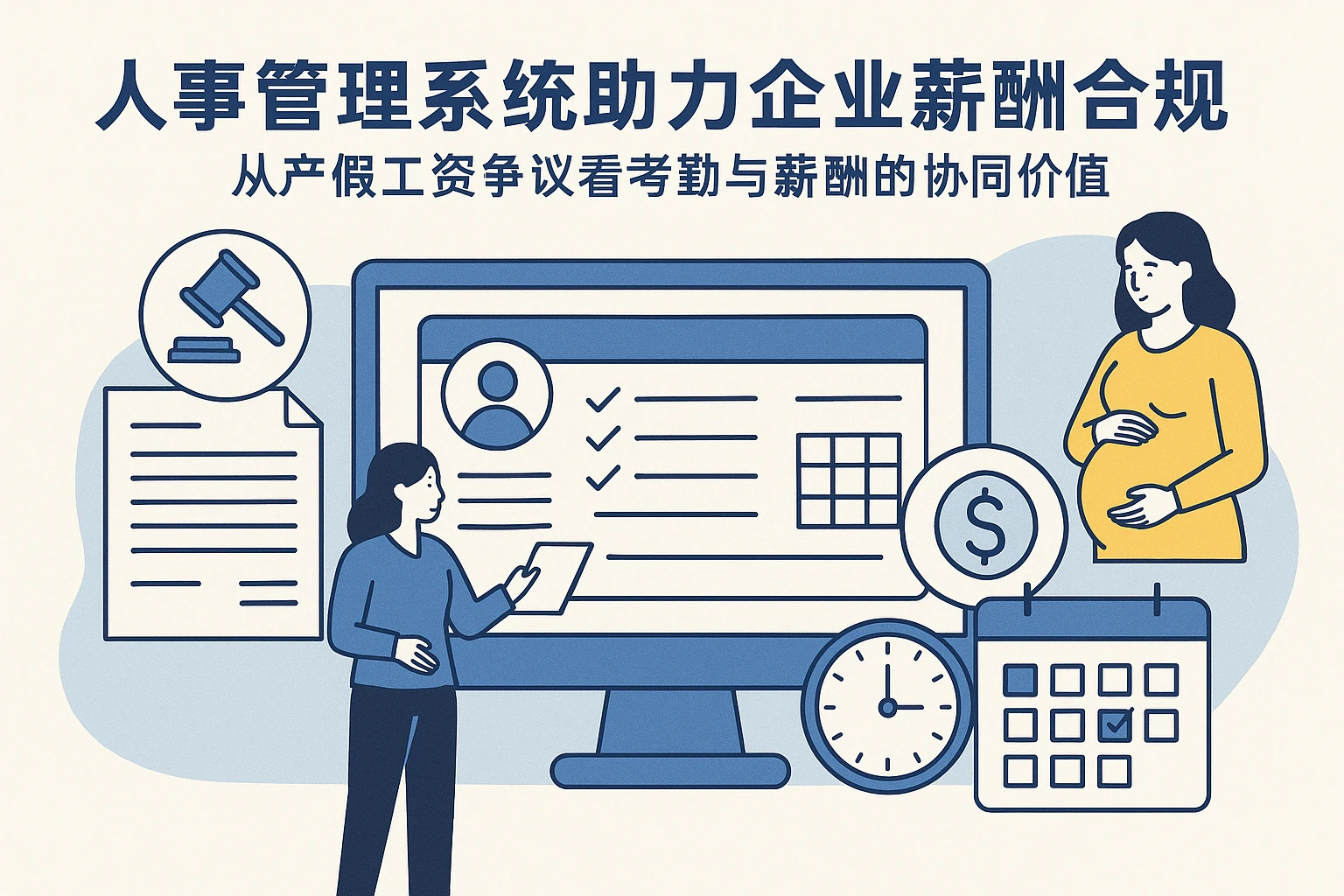 人事管理系统助力企业薪酬合规：从产假工资争议看考勤与薪酬的协同价值