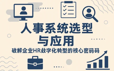 人事系统选型与应用：破解企业HR数字化转型的核心密码