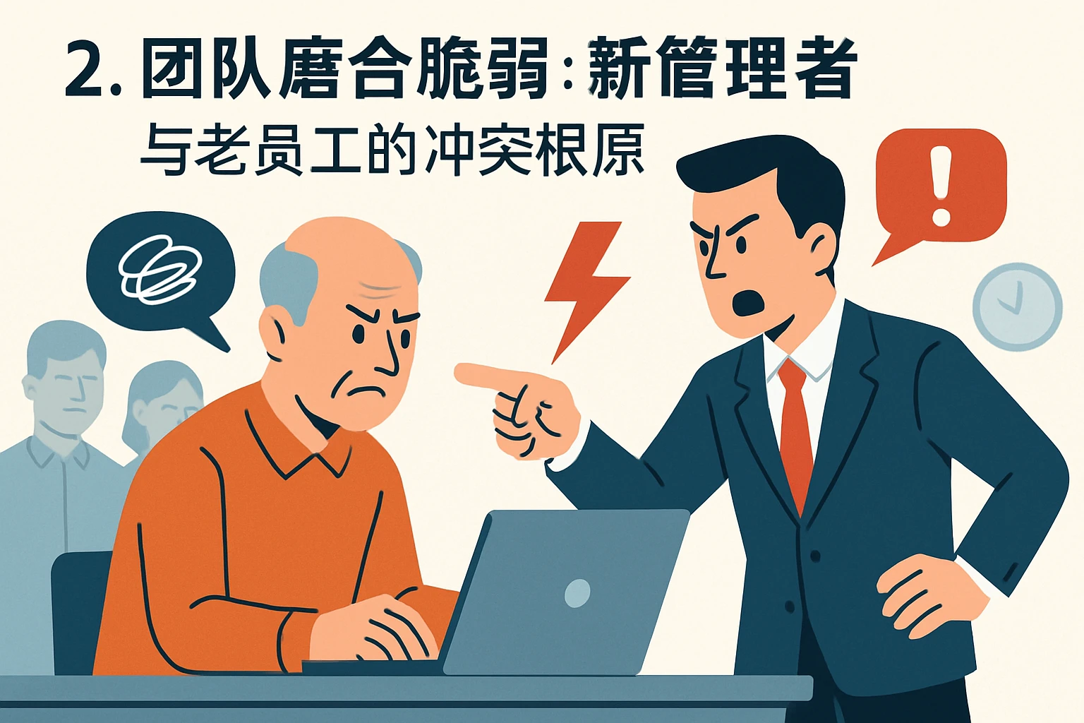 2. 团队磨合脆弱：新管理者与老员工的冲突根源