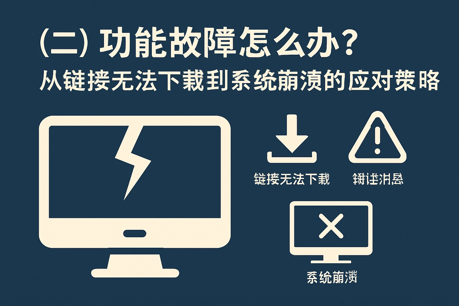 （二）功能故障怎么办？从链接无法下载到系统崩溃的应对策略