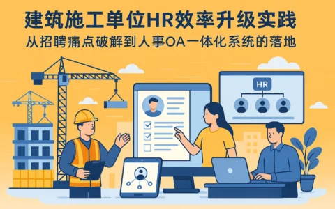 建筑施工单位HR效率升级实践：从招聘痛点破解到人事OA一体化系统的落地