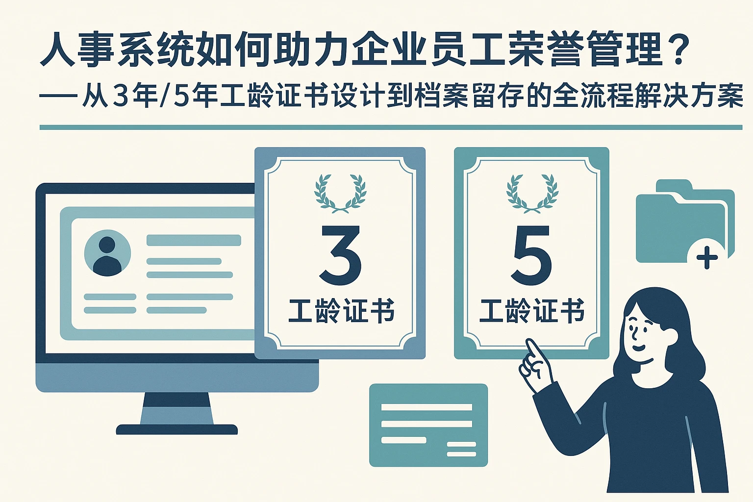 人事系统如何助力企业员工荣誉管理？——从3年/5年工龄证书设计到档案留存的全流程解决方案