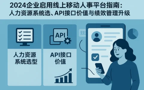 2024企业启用线上移动人事平台指南：人力资源系统选型、API接口价值与绩效管理升级