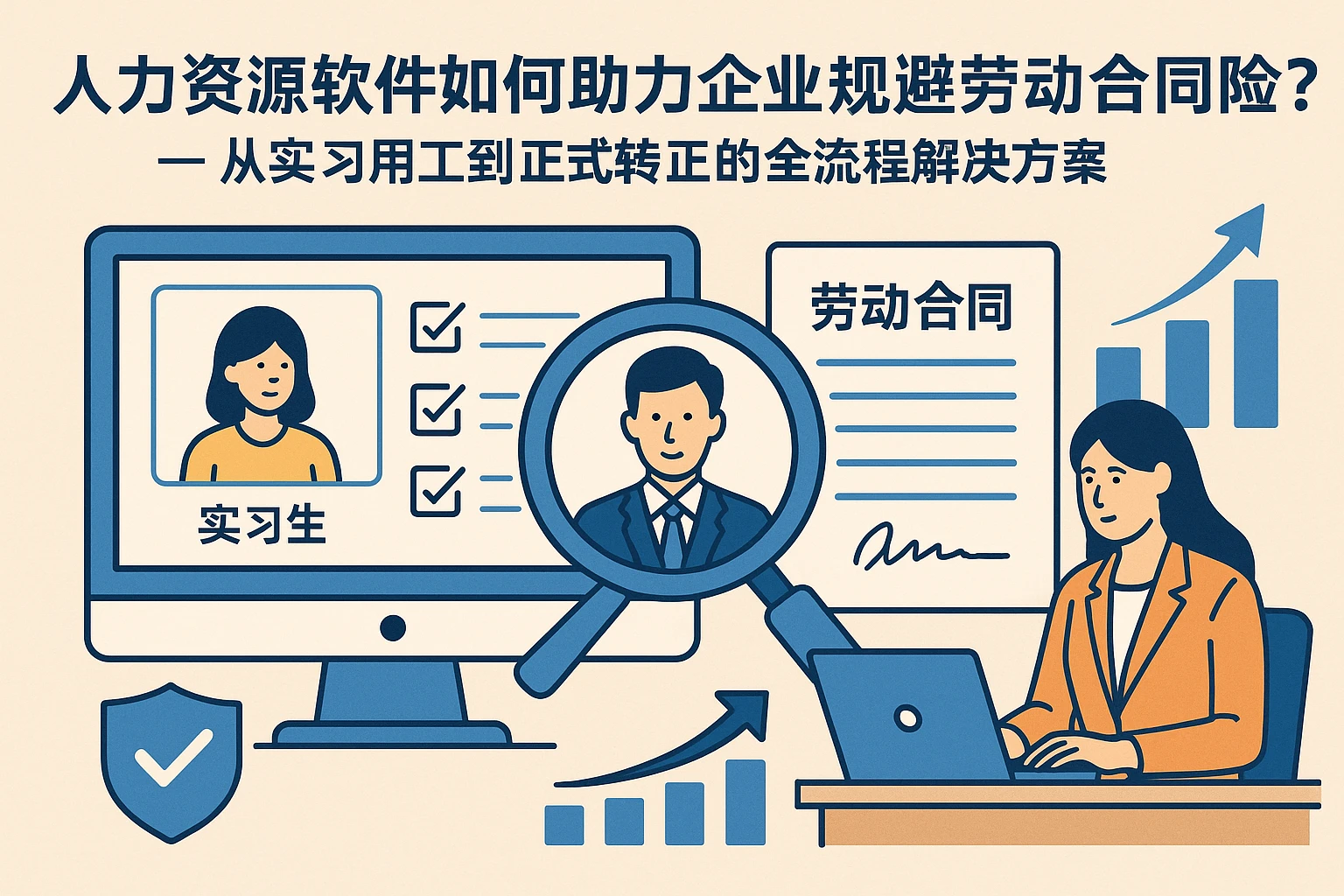 人力资源软件如何助力企业规避劳动合同风险？——从实习用工到正式转正的全流程解决方案