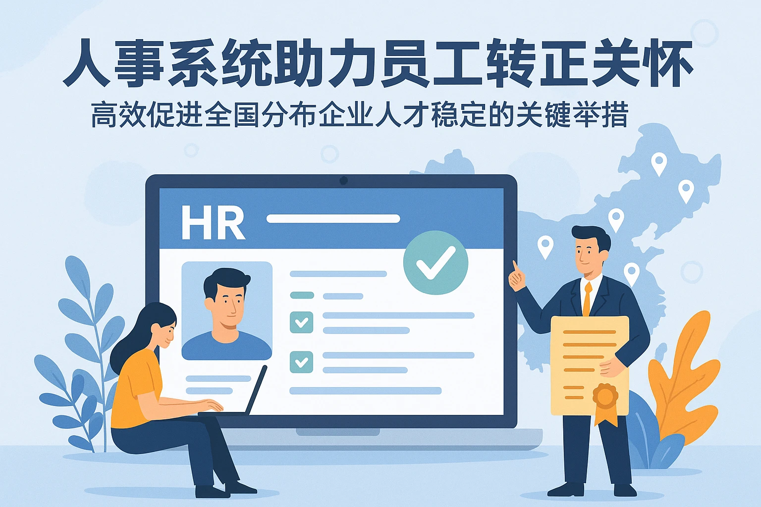 人事系统助力员工转正关怀——高效促进全国分布企业人才稳定的关键举措
