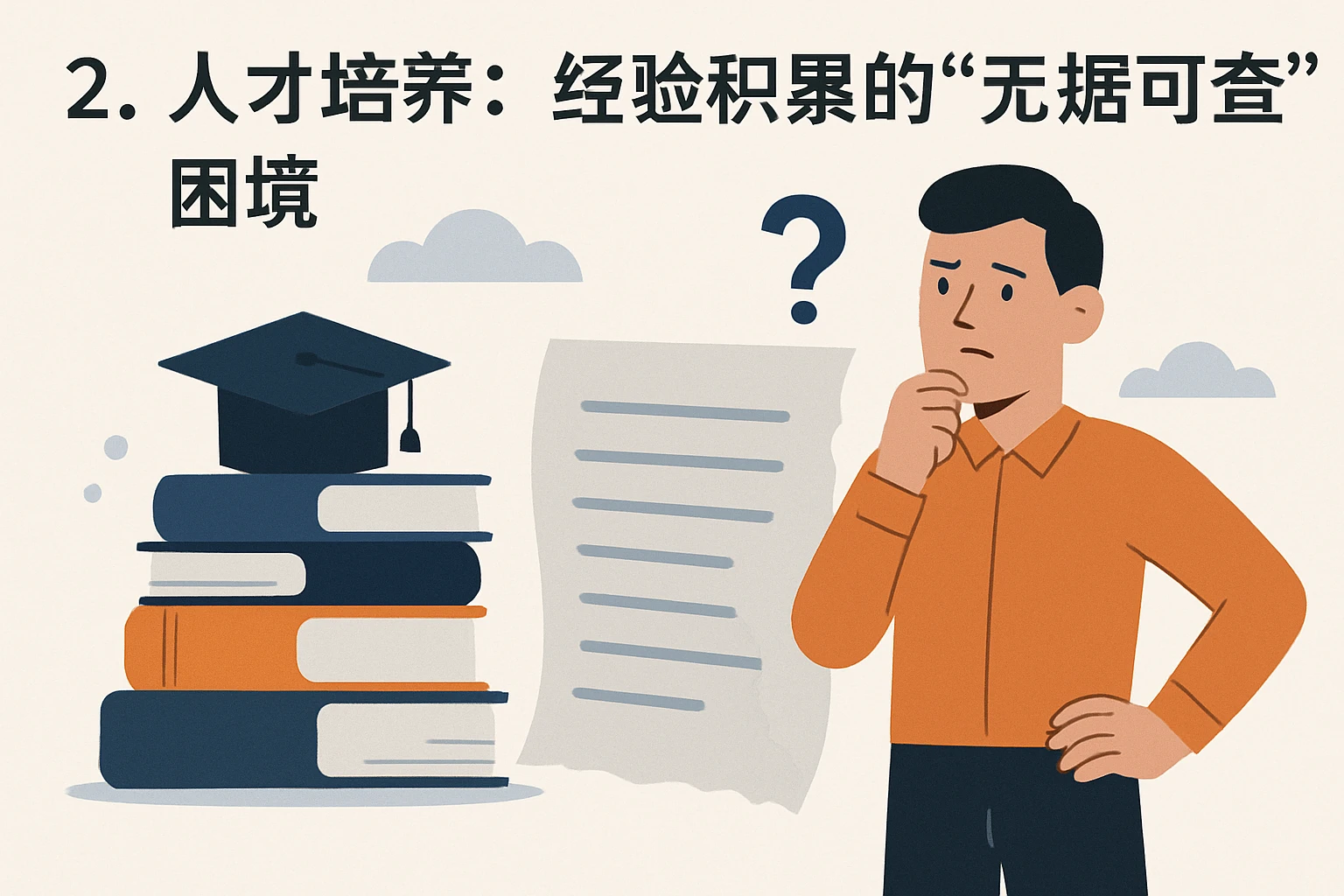 2. 人才培养：经验积累的“无据可查”困境