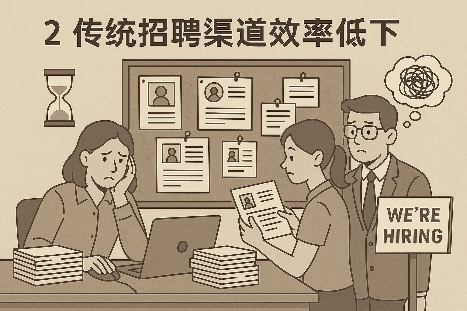 2. 传统招聘渠道效率低下