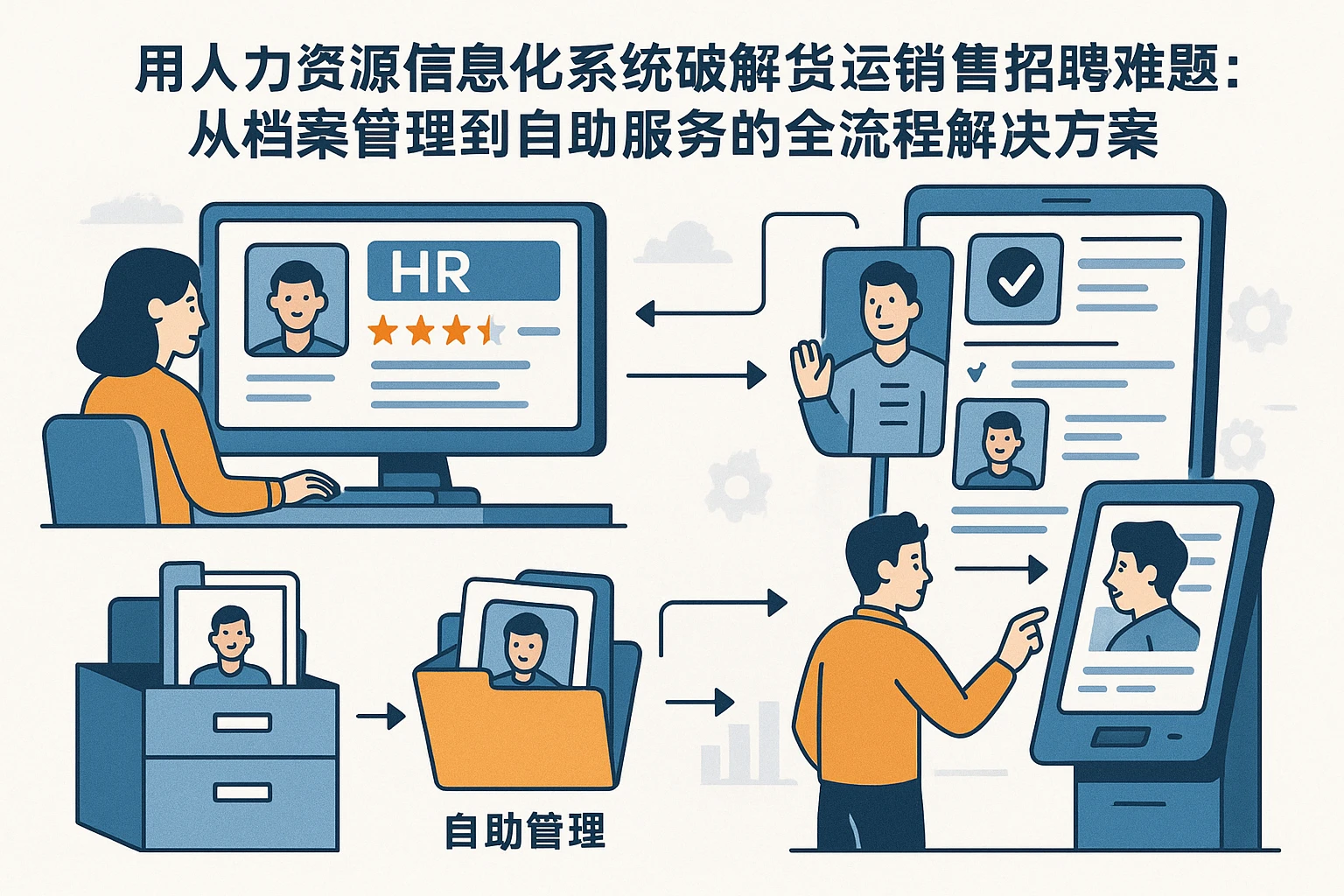 用人力资源信息化系统破解货运销售招聘难题：从档案管理到自助服务的全流程解决方案