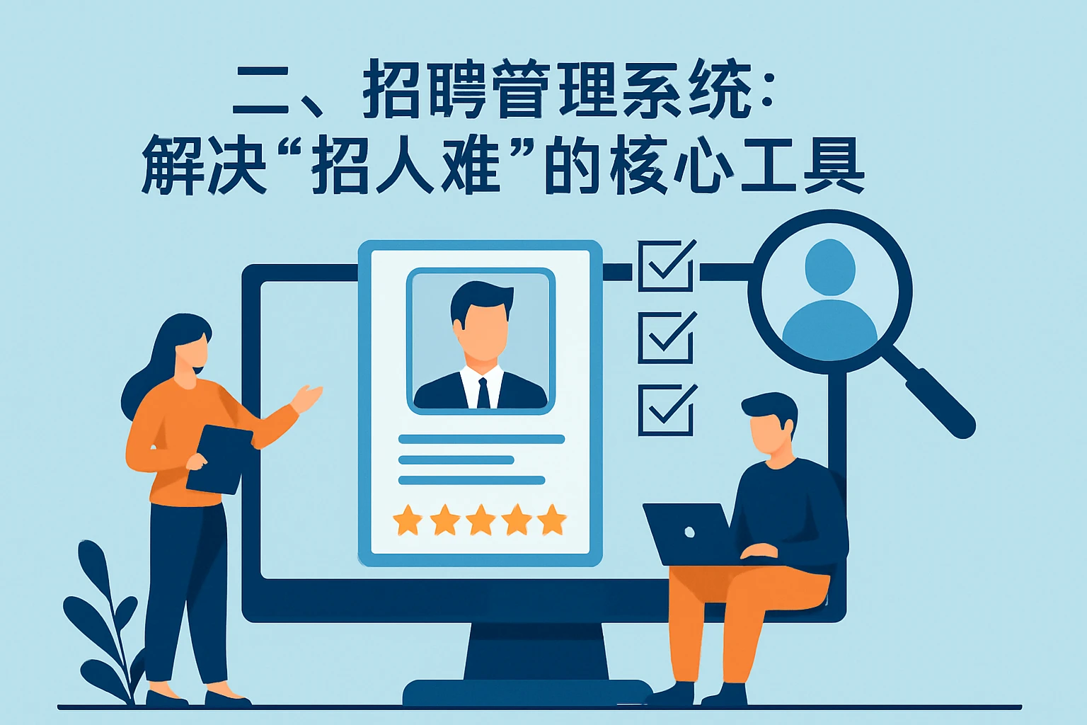 二、招聘管理系统：解决“招人难”的核心工具