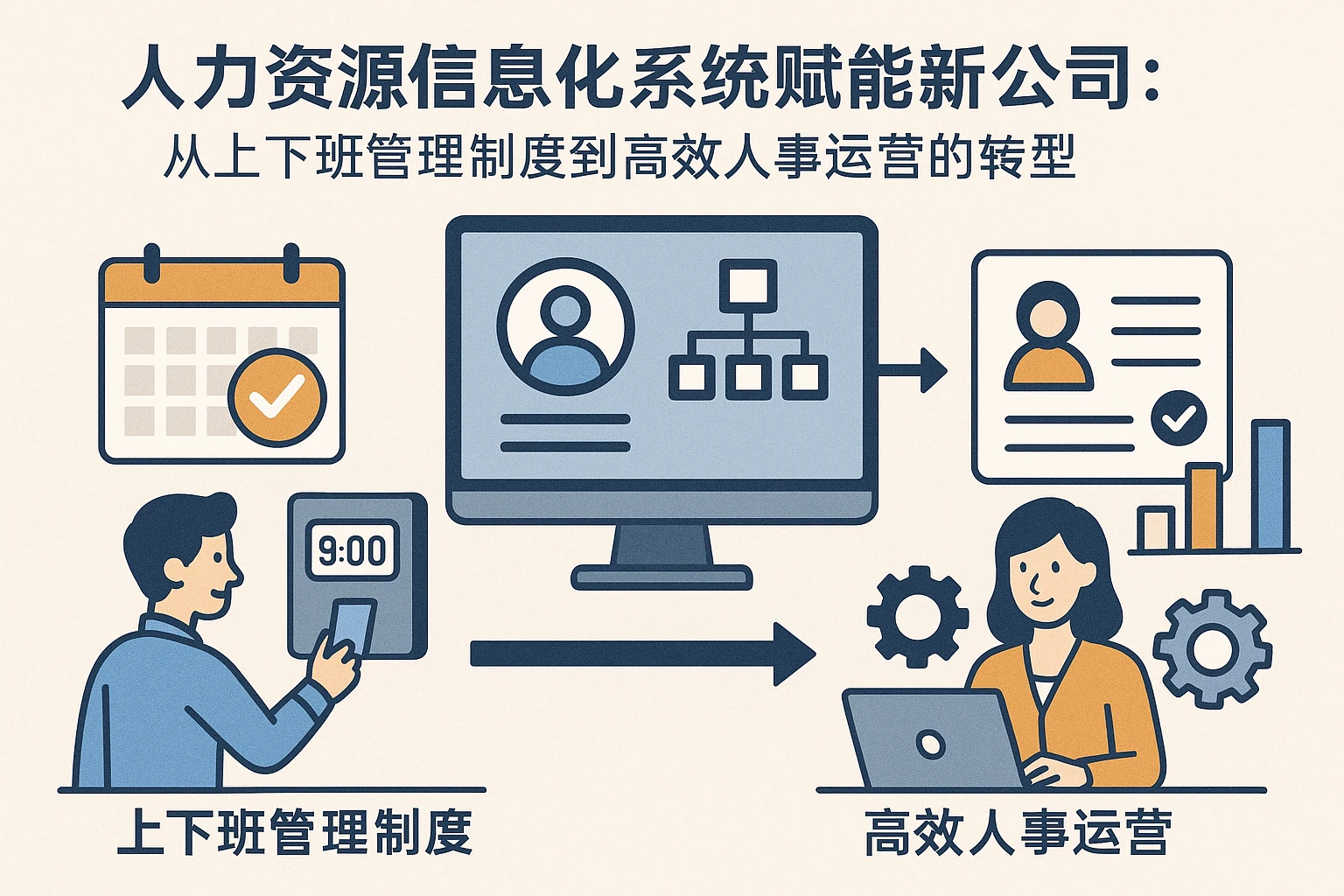 人力资源信息化系统赋能新公司：从上下班管理制度到高效人事运营的转型