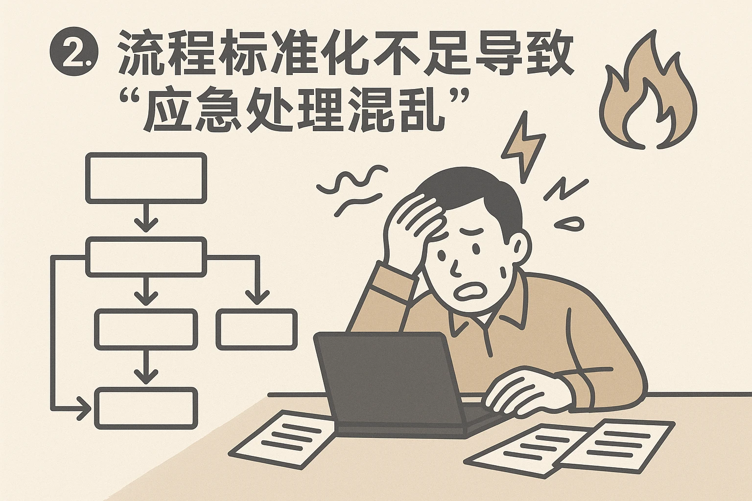 2. 流程标准化不足导致“应急处理混乱”