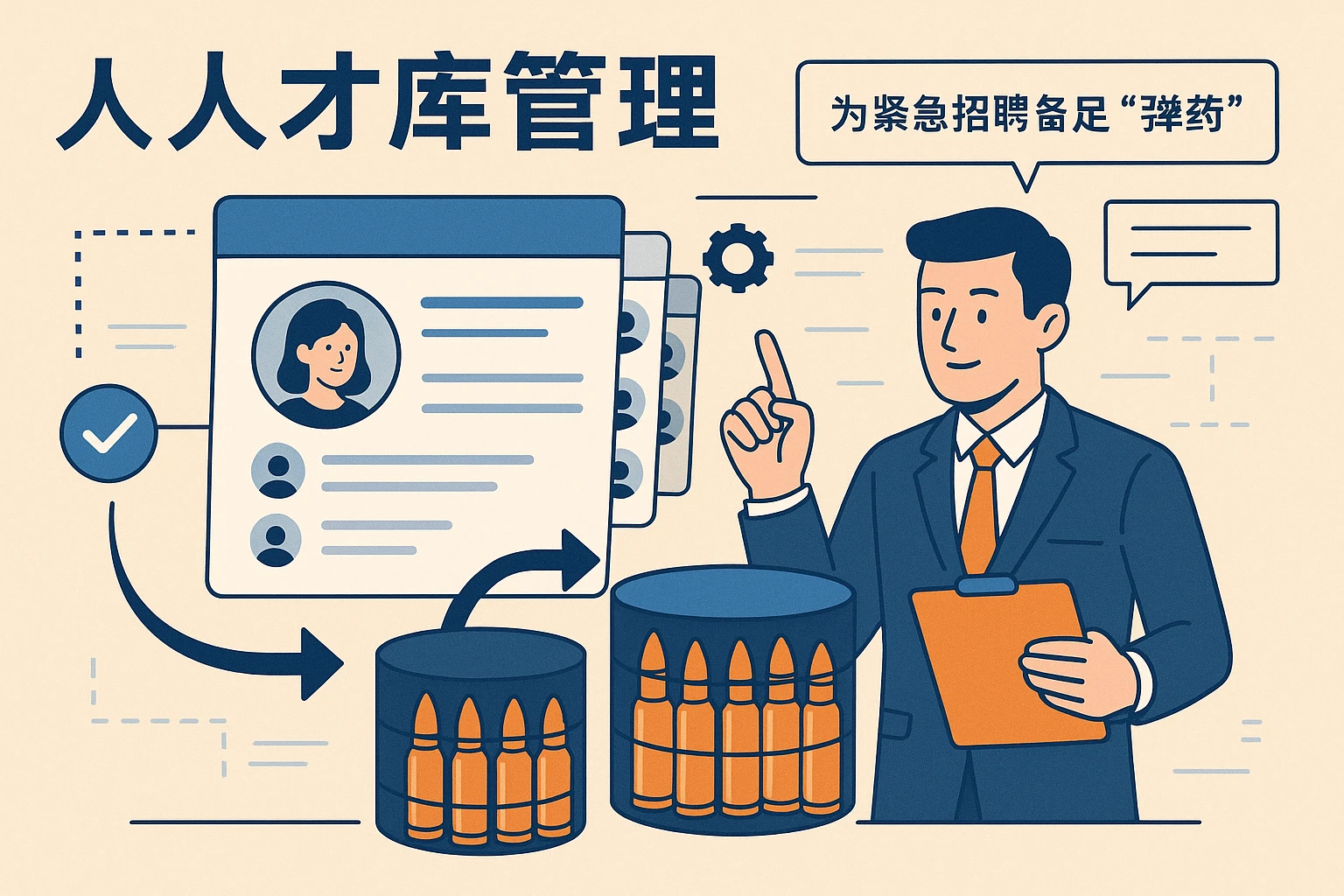 2. 人才库管理：为紧急招聘备足“弹药”