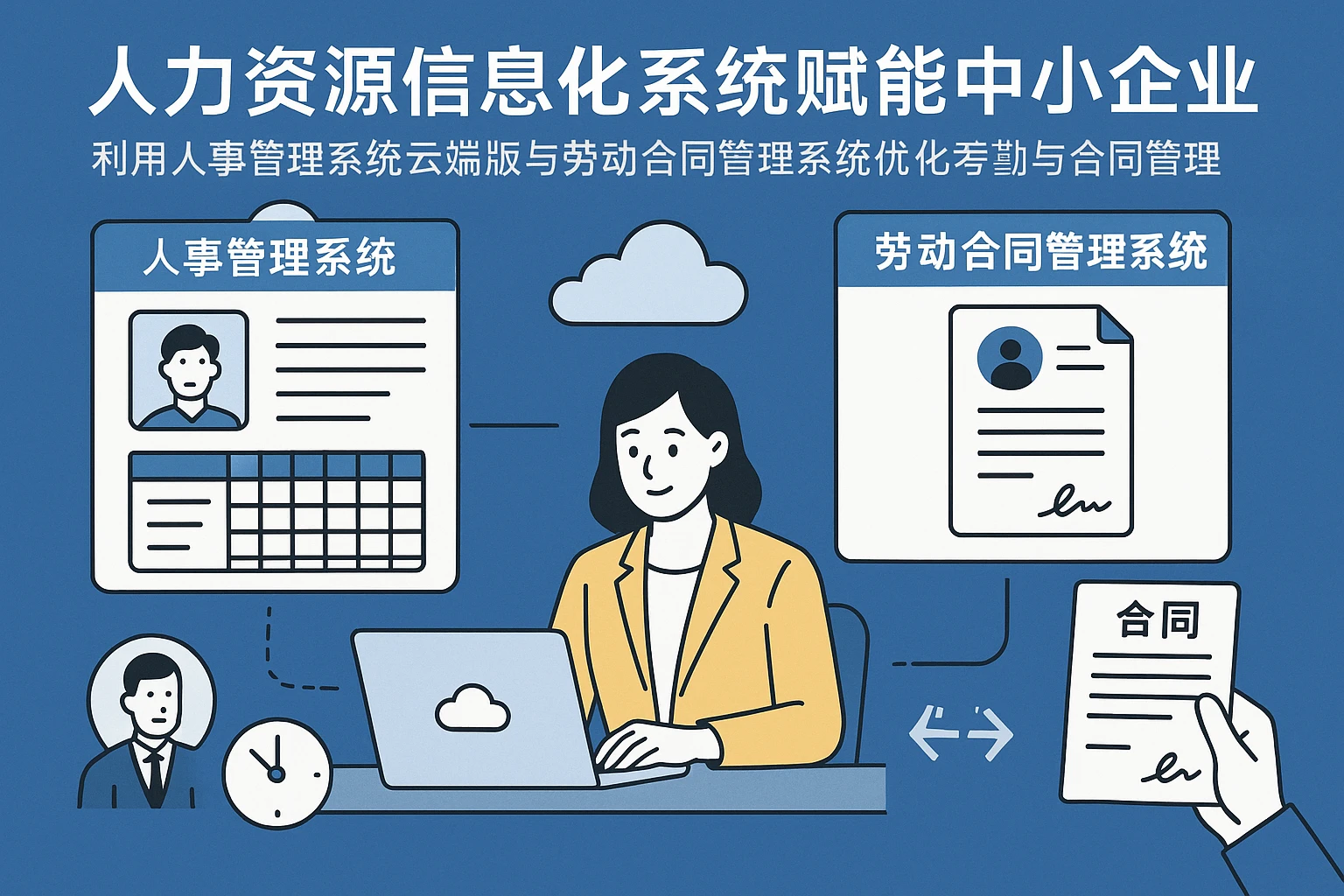 人力资源信息化系统赋能中小企业：利用人事管理系统云端版与劳动合同管理系统优化考勤与合同管理