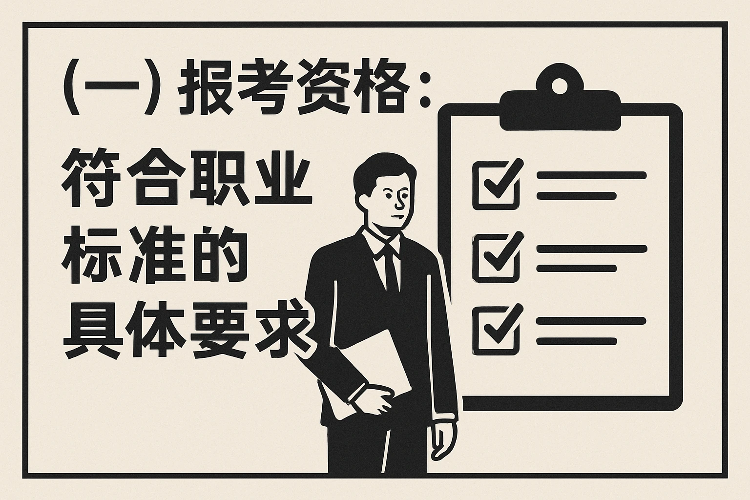 （一）报考资格：符合职业标准的具体要求