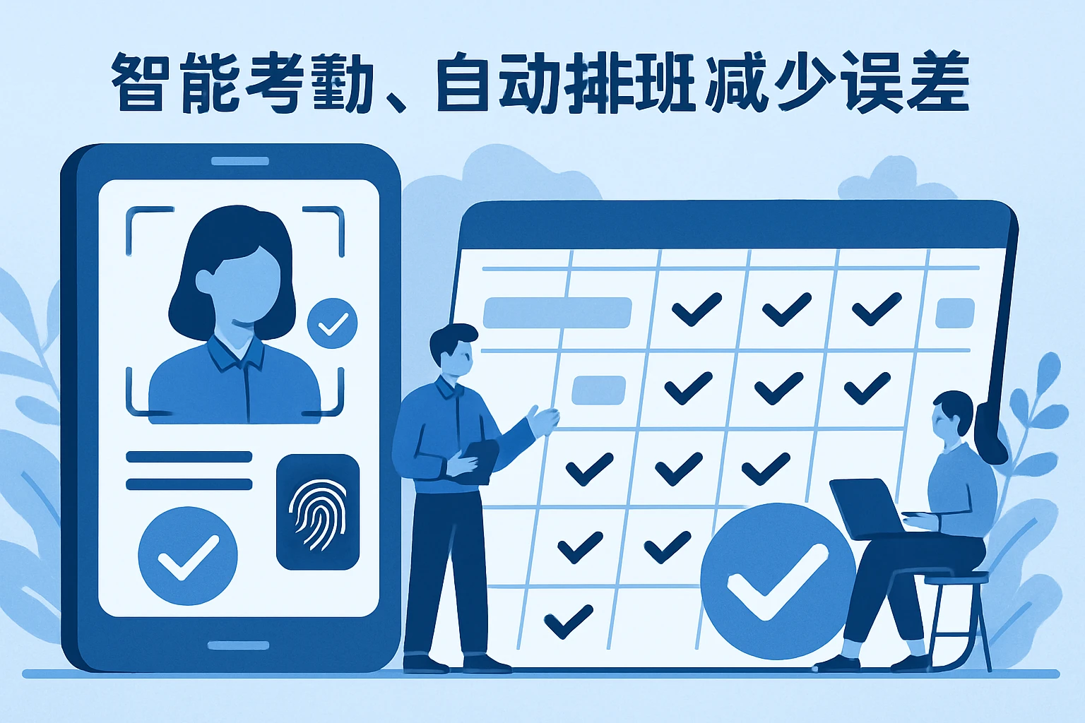 智能考勤、自动排班减少误差