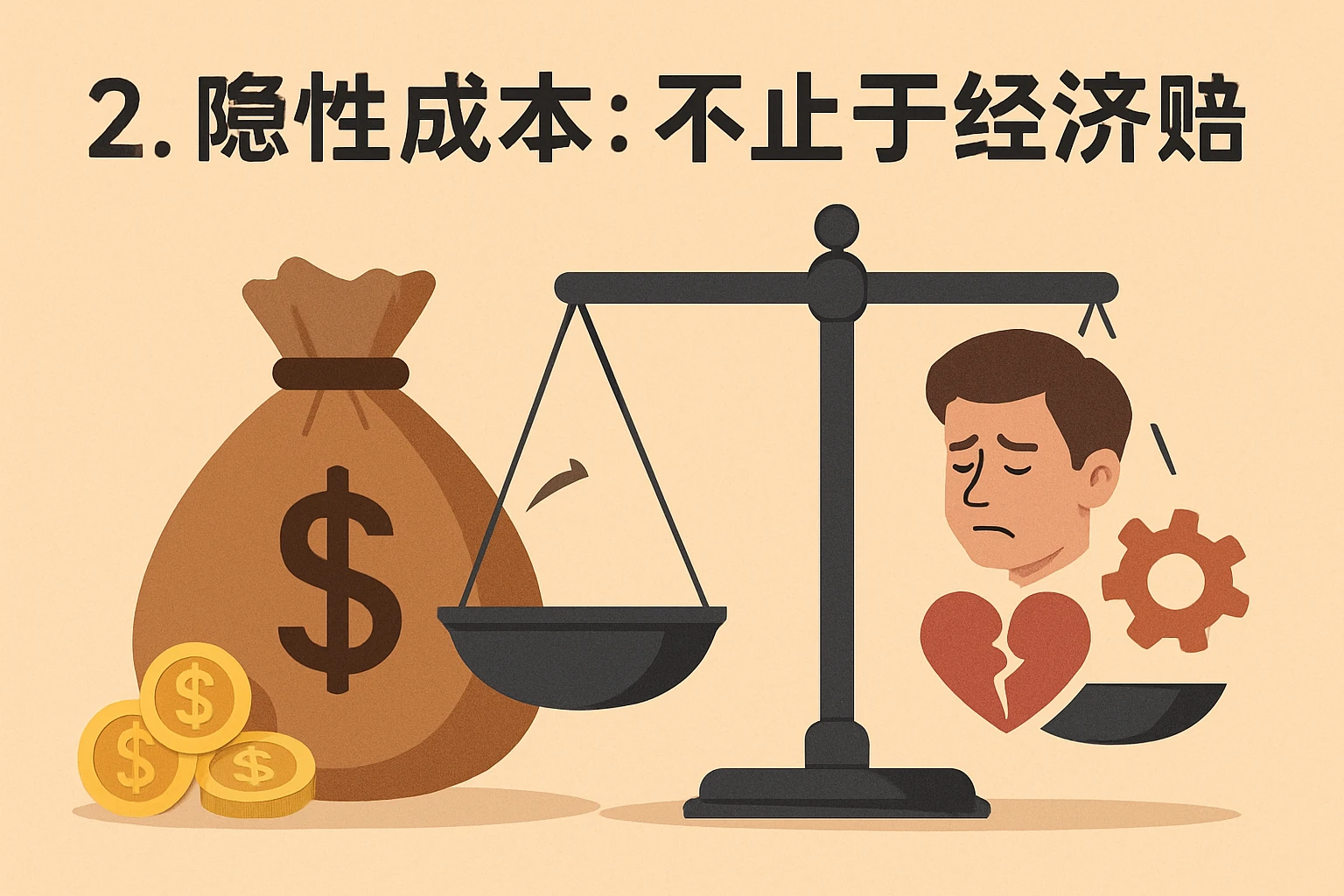 2. 隐性成本：不止于经济赔偿