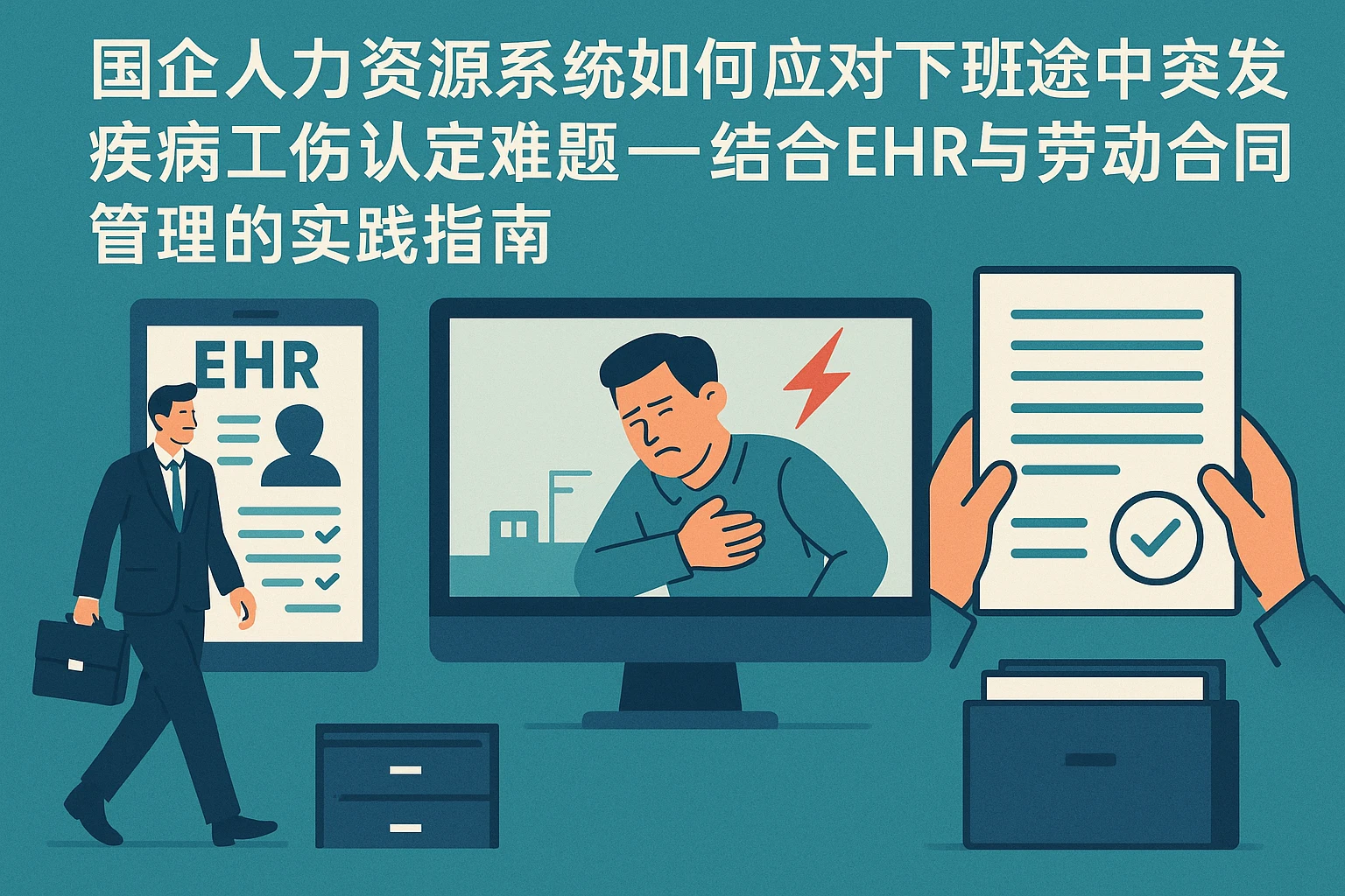 国企人力资源系统如何应对下班途中突发疾病工伤认定难题——结合EHR与劳动合同管理的实践指南
