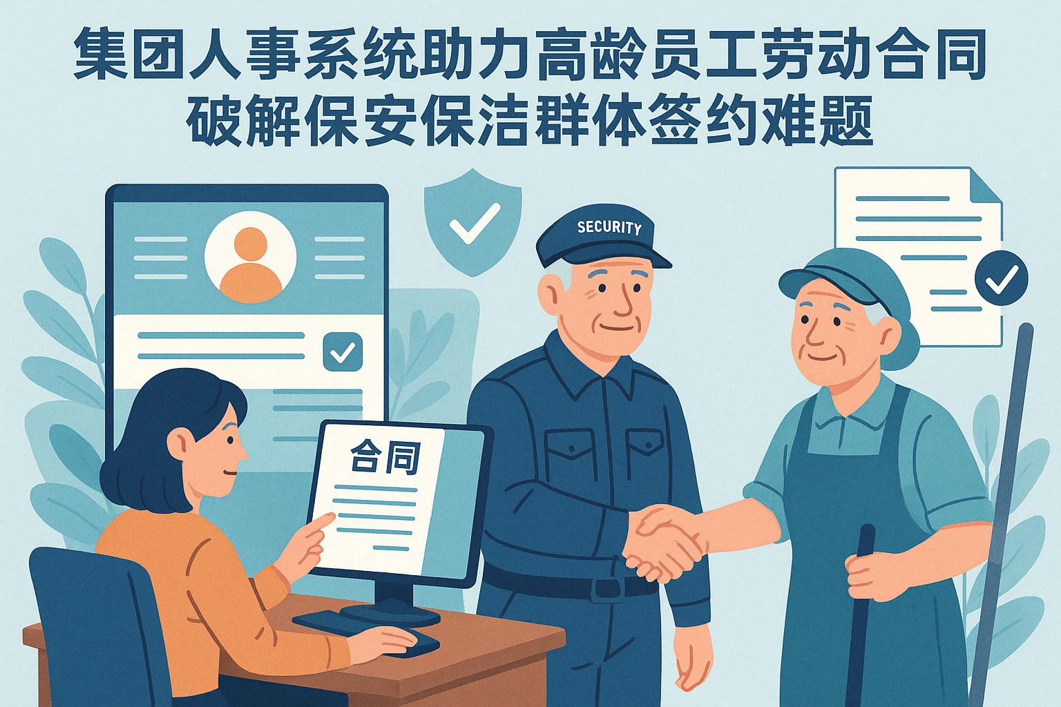 集团人事系统助力高龄员工劳动合同管理：破解保安保洁群体签约难题