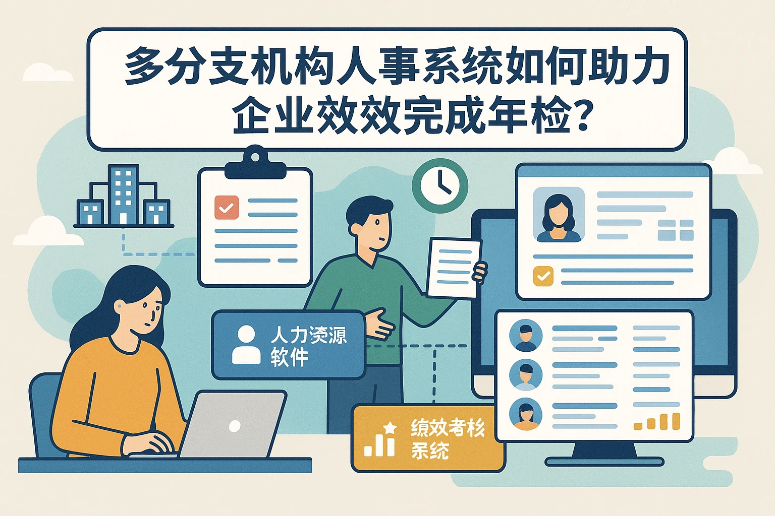 多分支机构人事系统如何助力企业高效完成年检？人力资源软件与绩效考核系统的协同价值