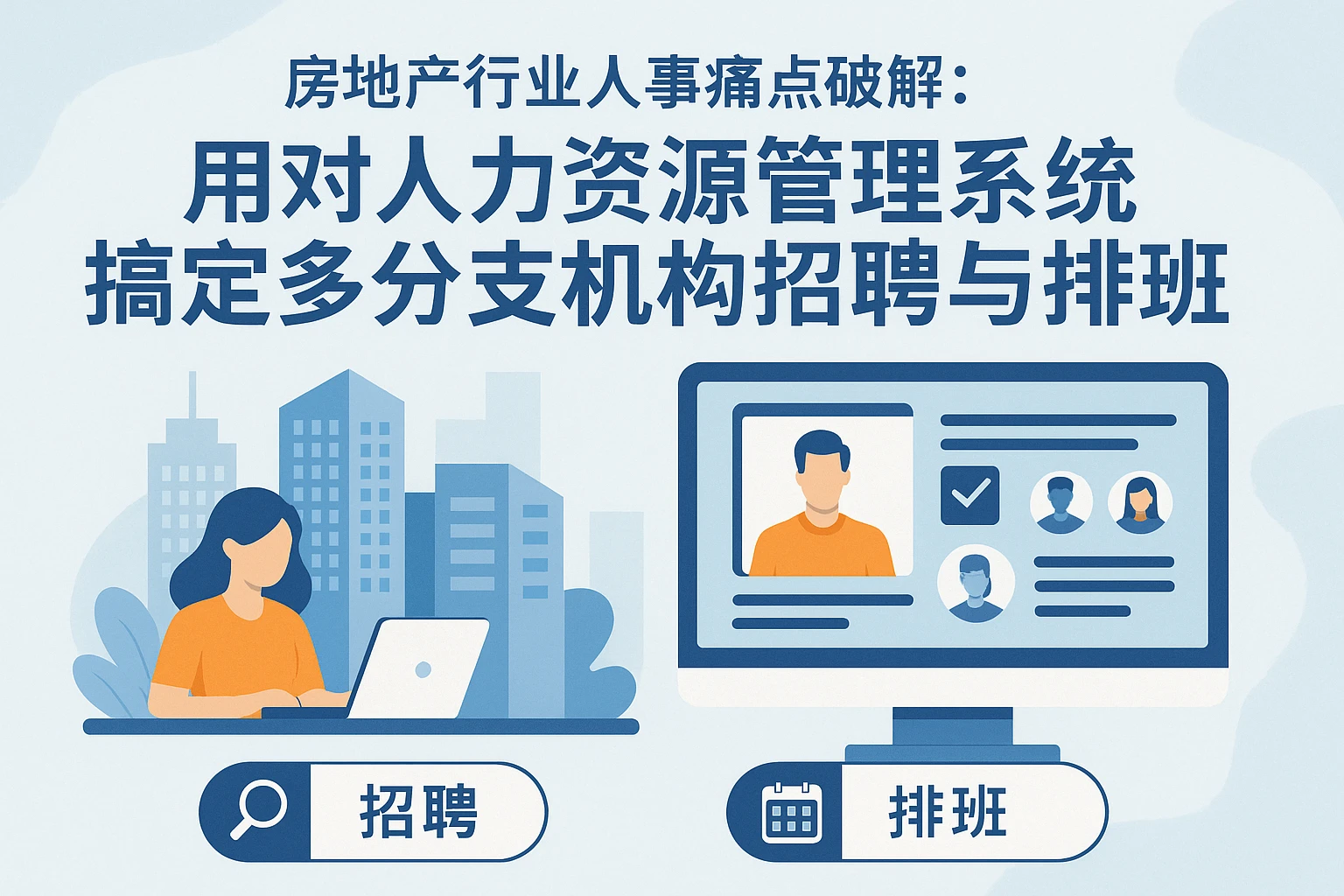 房地产行业人事痛点破解：用对人力资源管理系统，搞定多分支机构招聘与排班