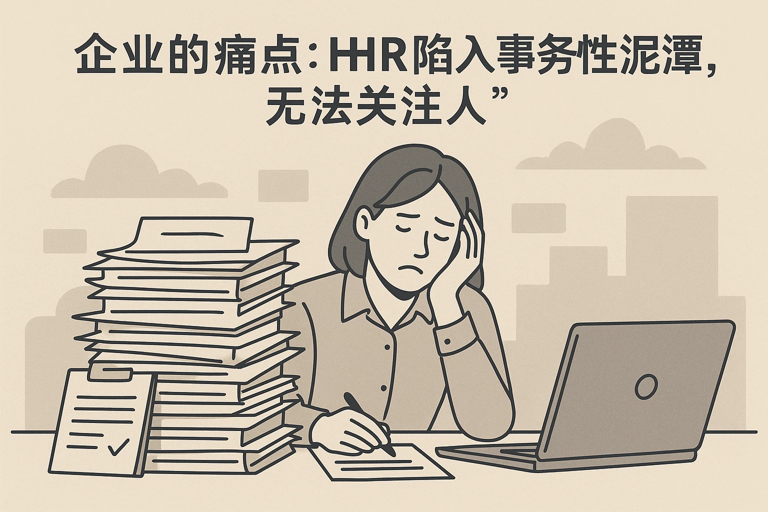 2. 企业的痛点：“HR陷入事务性泥潭，无法关注人”