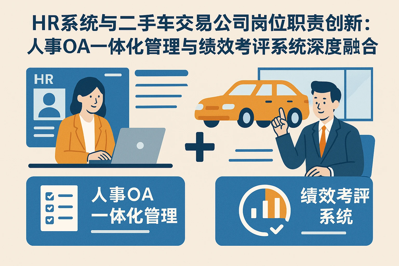 HR系统与二手车交易公司岗位职责创新：人事OA一体化管理与绩效考评系统的深度融合