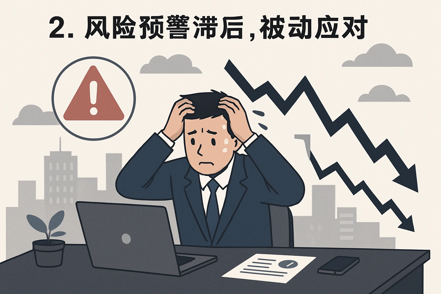 2. 风险预警滞后，被动应对