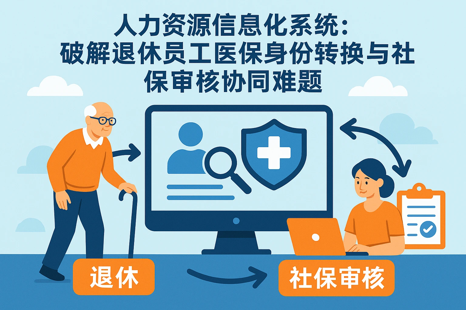 人力资源信息化系统：破解退休员工医保身份转换与社保审核协同难题