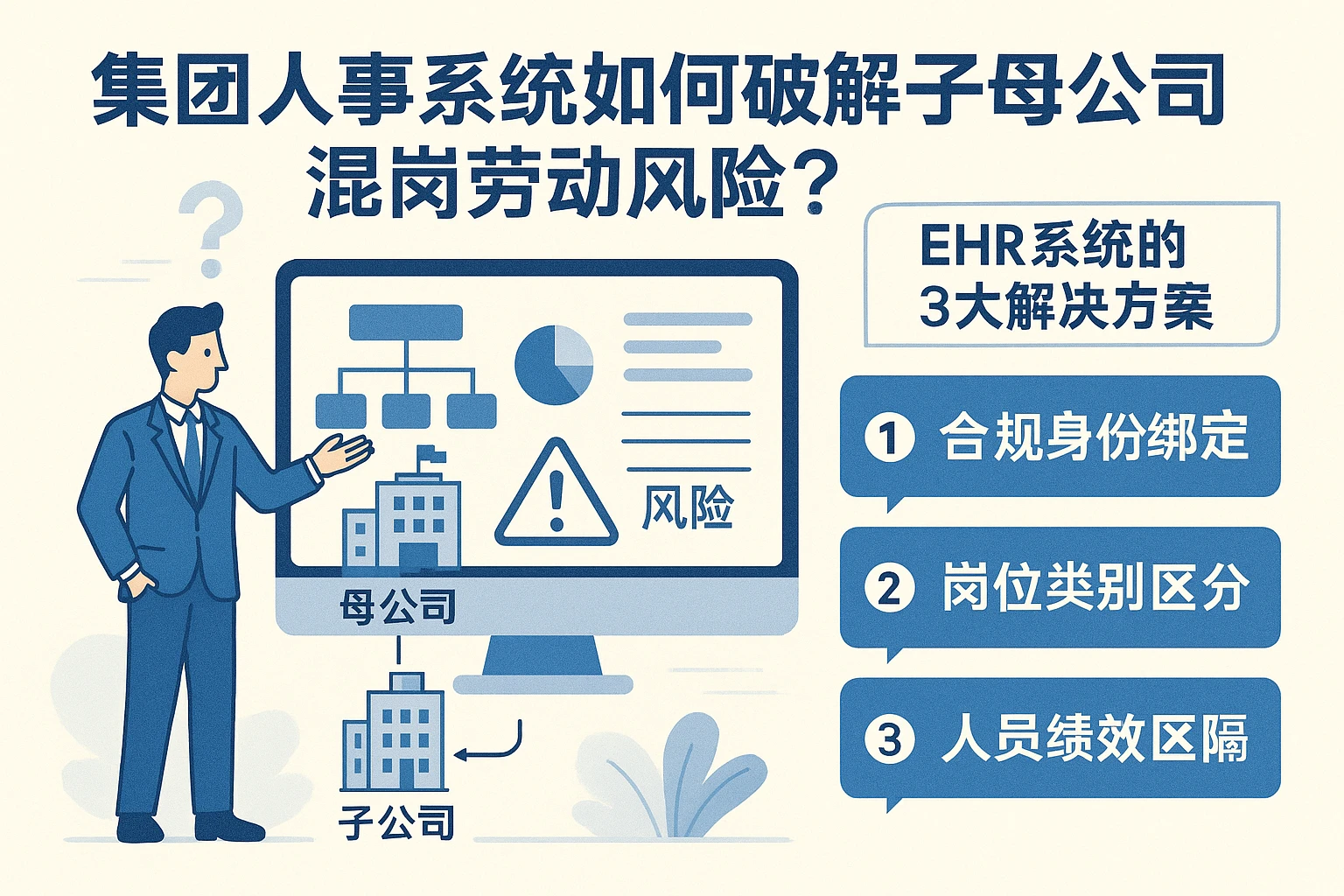 集团人事系统如何破解子母公司混岗劳动风险？EHR系统的3大解决方案