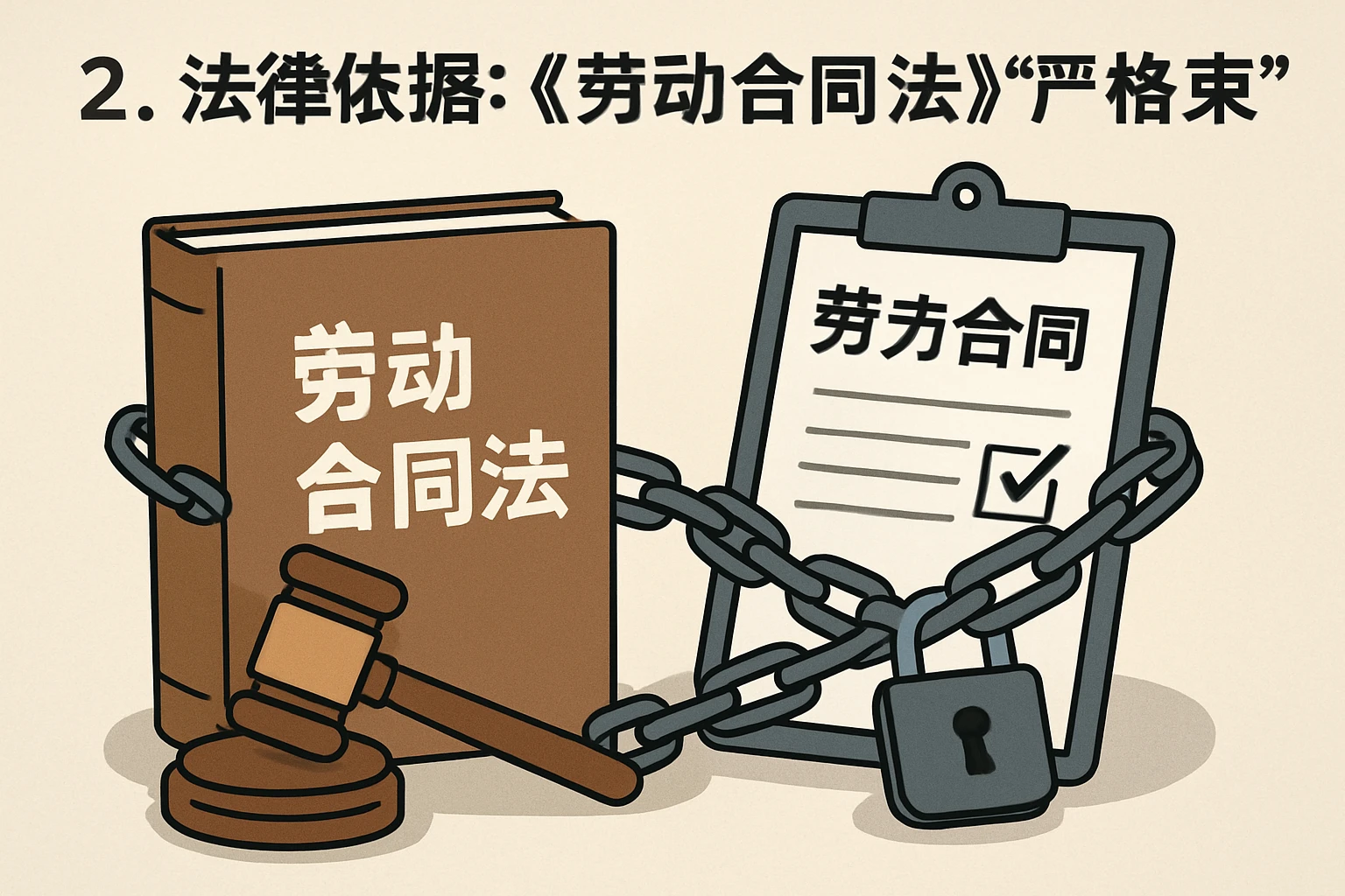 2. 法律依据：《劳动合同法》的“严格约束”