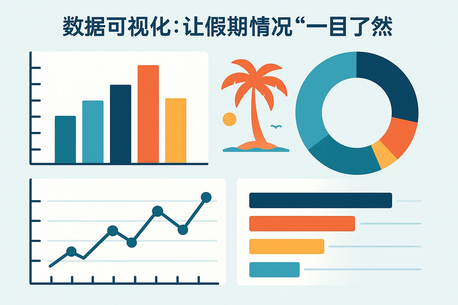 2. 数据可视化：让假期情况“一目了然”