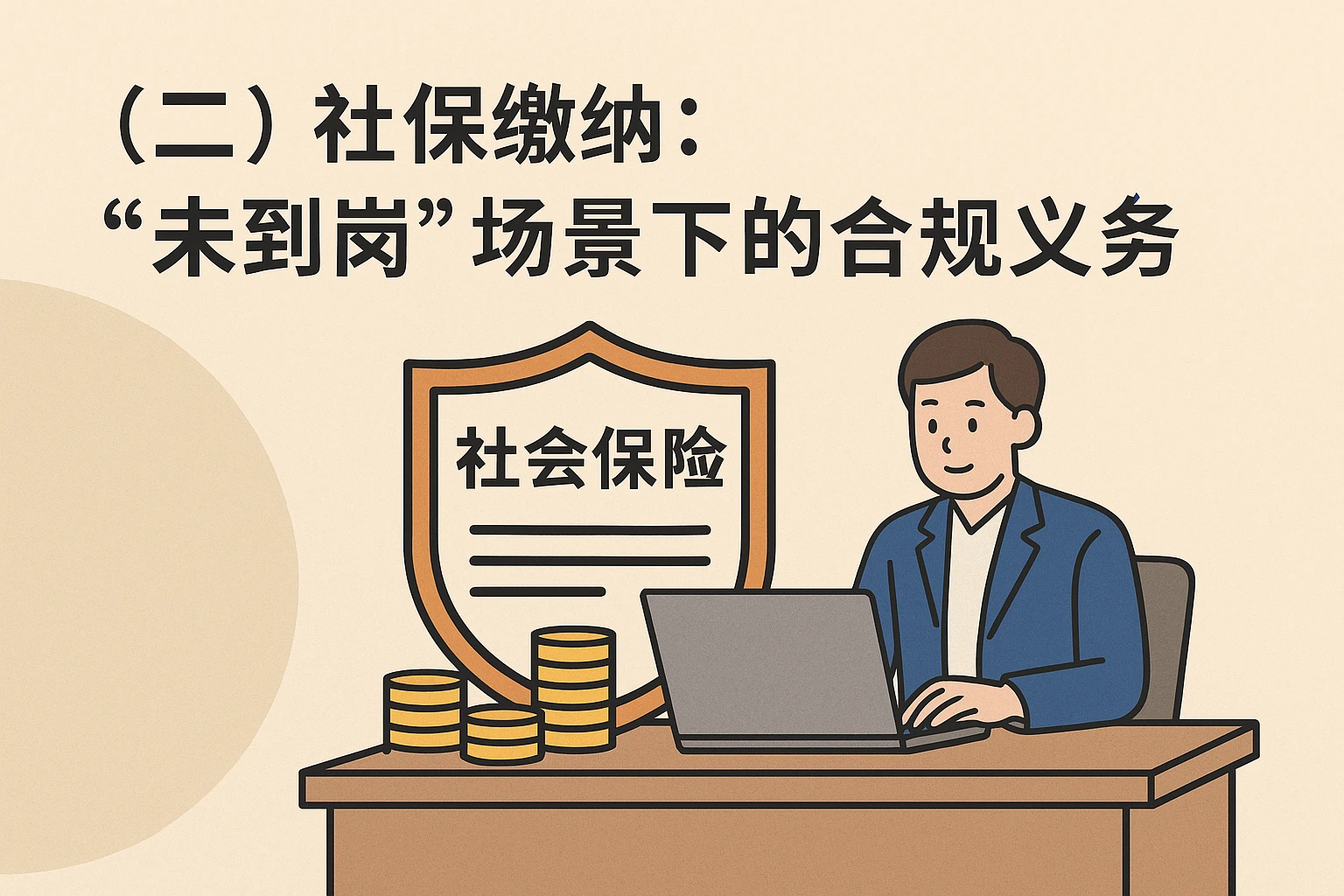 （二）社保缴纳：“未到岗”场景下的合规义务