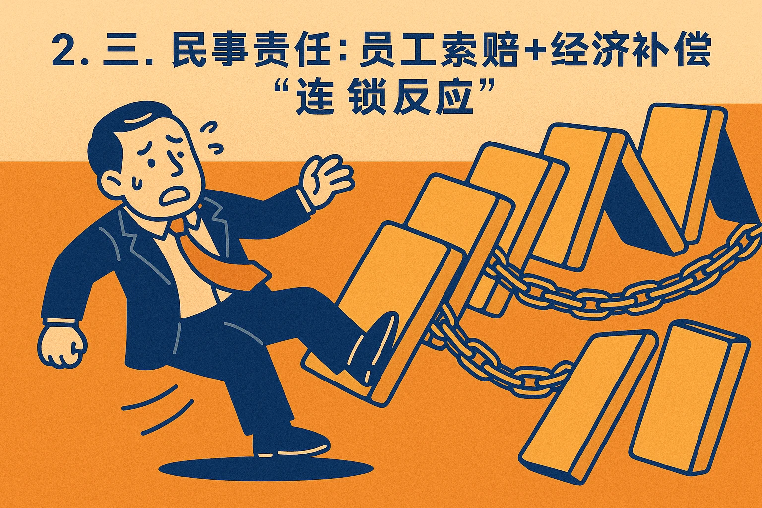2. 民事责任：员工索赔+经济补偿的“连锁反应”