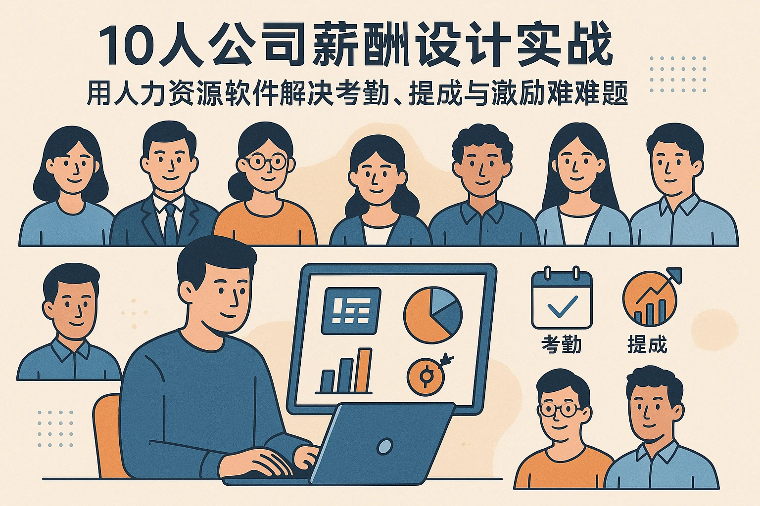10人公司薪酬设计实战：用人力资源软件解决考勤、提成与激励难题