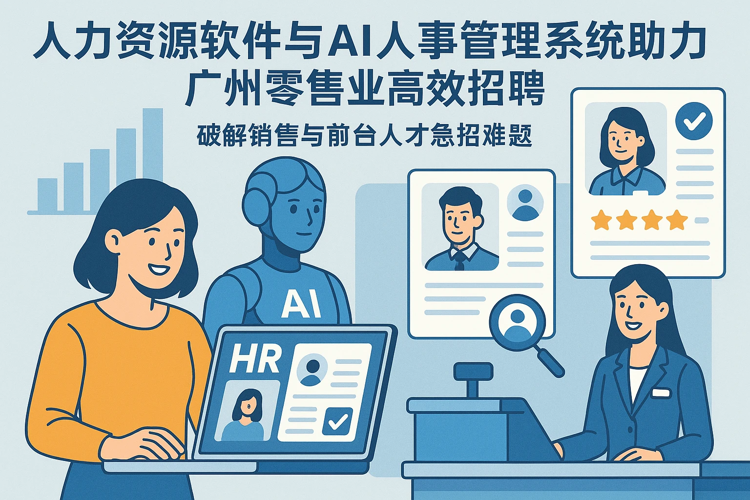 人力资源软件与AI人事管理系统助力广州零售业高效招聘——破解销售与前台人才急招难题