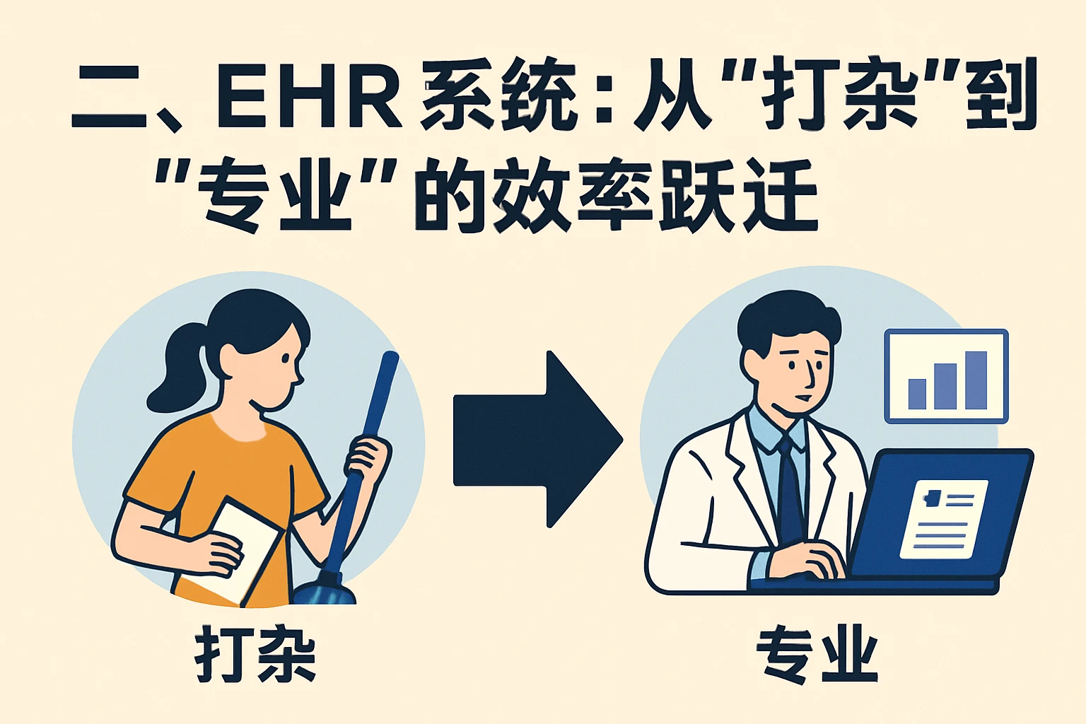 二、EHR系统：从“打杂”到“专业”的效率跃迁