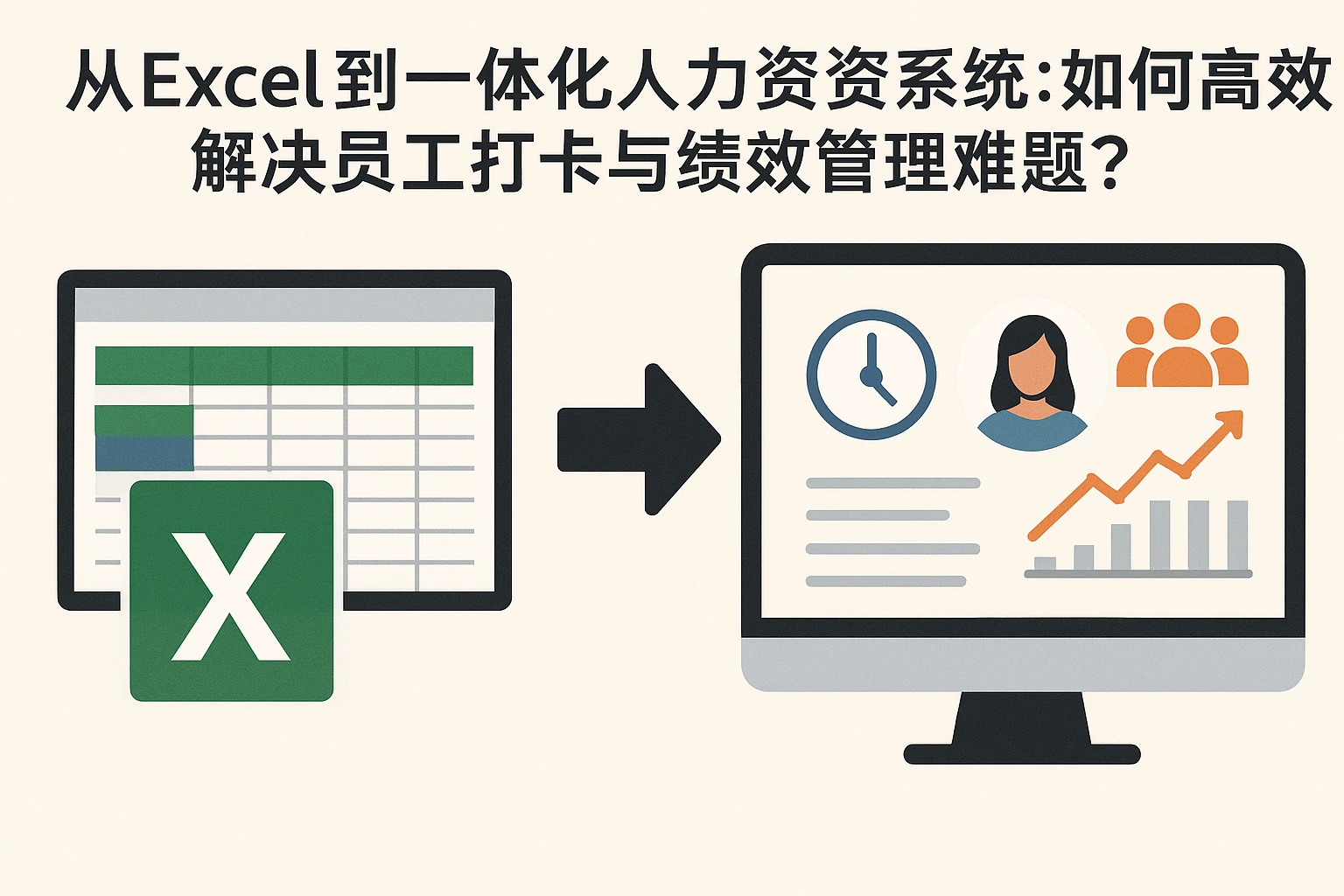 从Excel到一体化人力资源系统：如何高效解决员工打卡与绩效管理难题？