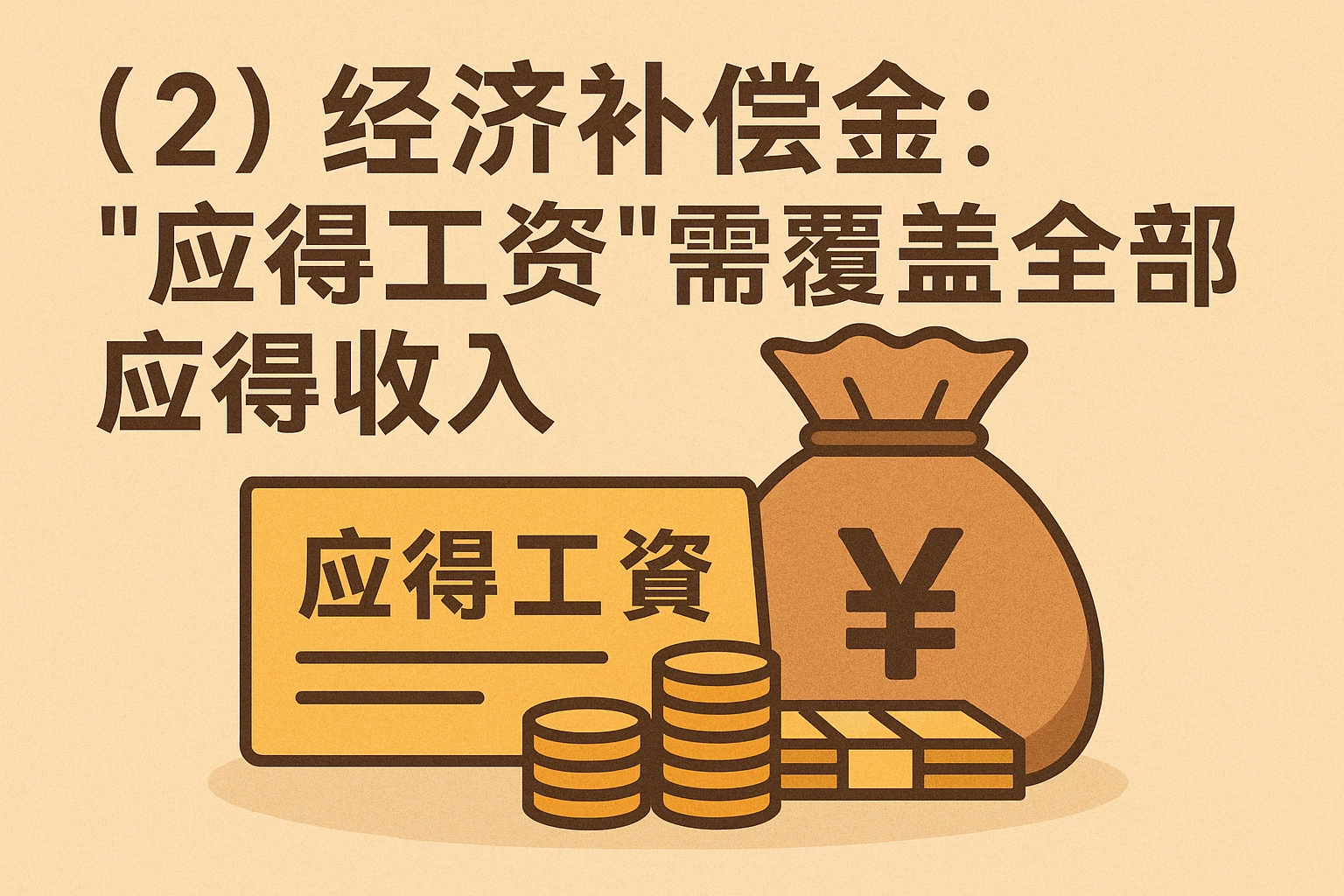 （2）经济补偿金：“应得工资”需覆盖全部应得收入